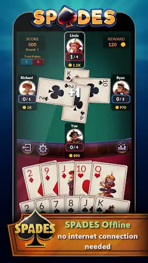 Play Spades - Offline Card Games  and enjoy Spades - Offline Card Games with UptoPlay