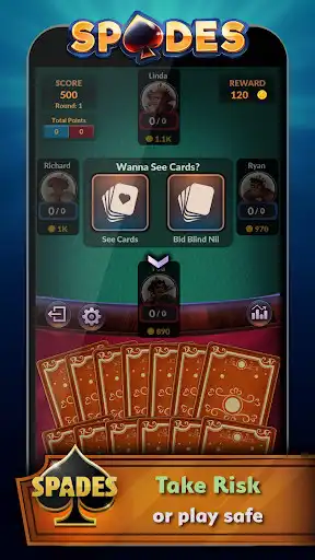 Play Spades - Offline Card Games as an online game Spades - Offline Card Games with UptoPlay