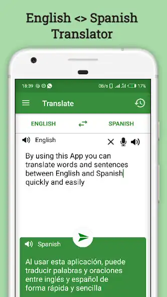 Play Spanish - English Translator (Free) as an online game Spanish - English Translator (Free) with UptoPlay