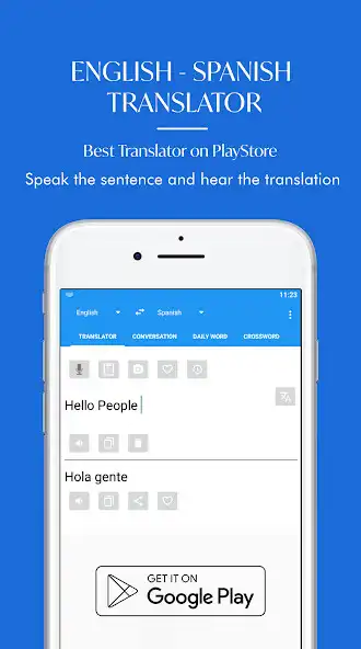 Chơi Spanish English Translator-Tra và thưởng thức Spanish English Translator-Tra với UptoPlay