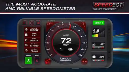 Play Speedbot. Free GPS/OBD2 Speedometer