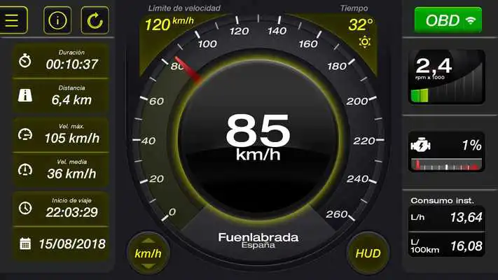 Play Speedbot. Free GPS/OBD2 Speedometer