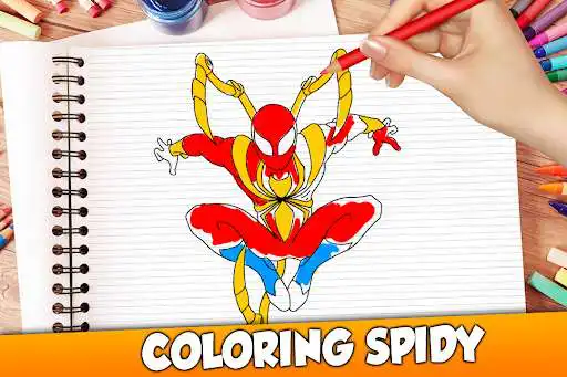 Play spider boy coloring Super hero as an online game spider boy coloring Super hero with UptoPlay