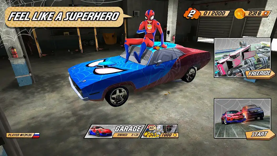 Play Spider Car Crash  and enjoy Spider Car Crash with UptoPlay