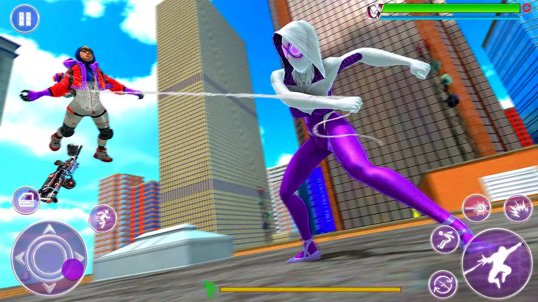 Play Spider-Girl 3D Fight Simulator as an online game Spider-Girl 3D Fight Simulator with UptoPlay