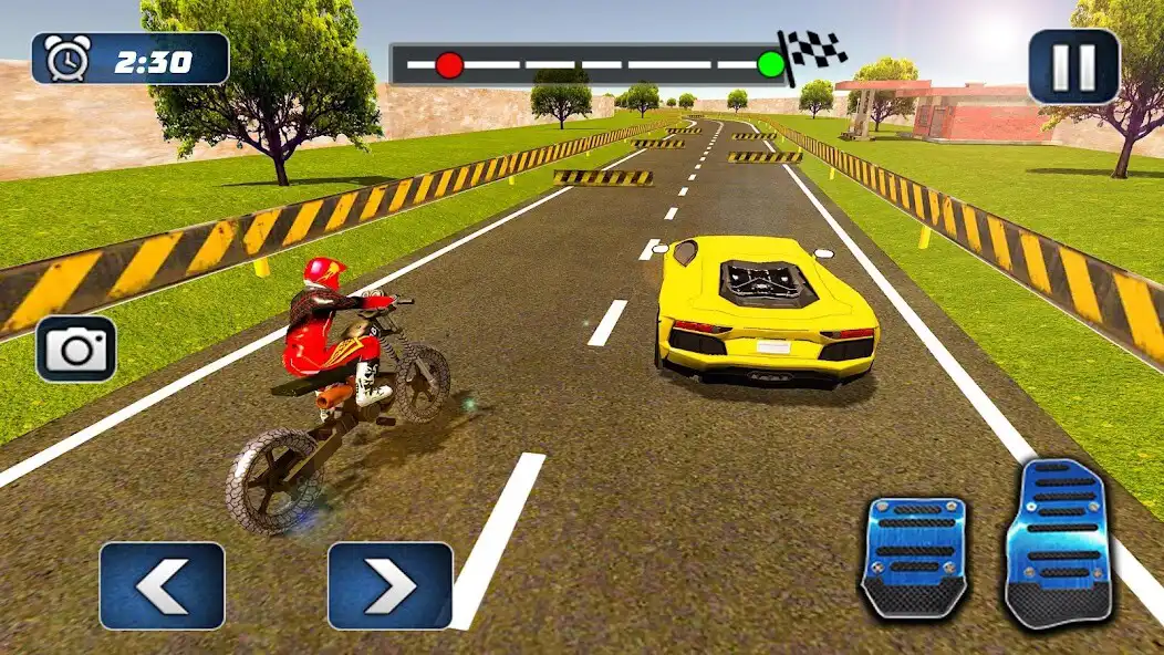 Play Sports Car vs Bike Racing  and enjoy Sports Car vs Bike Racing with UptoPlay