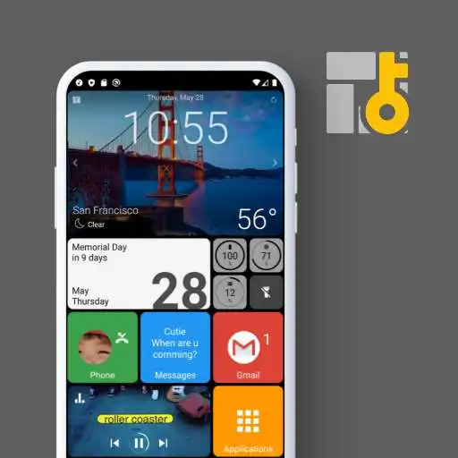 Play Square Home Key - Launcher: Windows style APK