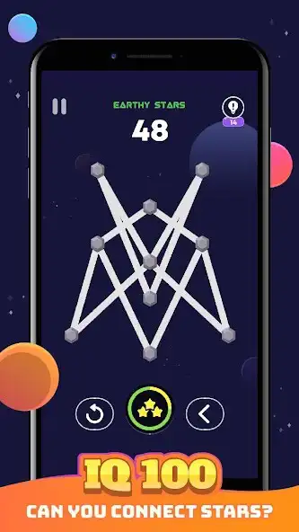 Play Star2Star - One Stroke Brain Puzzle Game as an online game Star2Star - One Stroke Brain Puzzle Game with UptoPlay