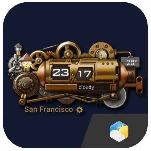 Free play online Steampunk Style Weather Widget APK