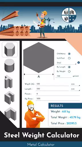 Play Steel Weight Calculator & Metal Calculator  and enjoy Steel Weight Calculator & Metal Calculator with UptoPlay