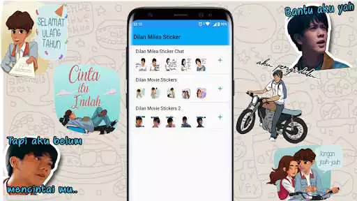 Play Sticker Cinta Dilan Milea  and enjoy Sticker Cinta Dilan Milea with UptoPlay