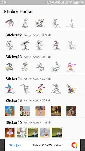 Play Stickers Bunny Diciendo no Para WhatsApp  and enjoy Stickers Bunny Diciendo no Para WhatsApp with UptoPlay