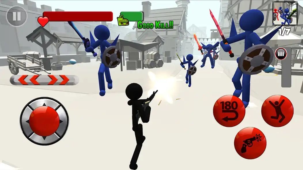 Play Stickman 3D Shooting as an online game Stickman 3D Shooting with UptoPlay