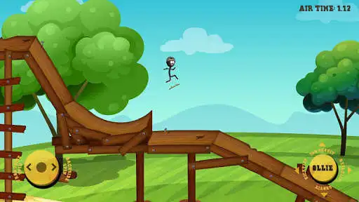 Play Stickman Big Air Skateboarding as an online game Stickman Big Air Skateboarding with UptoPlay