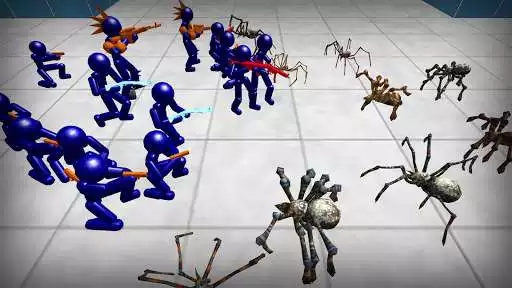 Play Stickman Spiders Battle Simulator as an online game Stickman Spiders Battle Simulator with UptoPlay