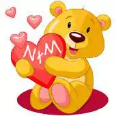 Free play online Sticky teddy bear love heart APK