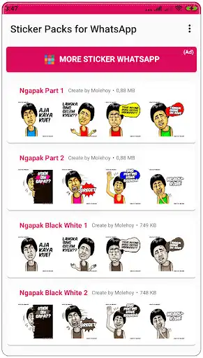 Play Stiker Ngapak WAStickerApps  and enjoy Stiker Ngapak WAStickerApps with UptoPlay