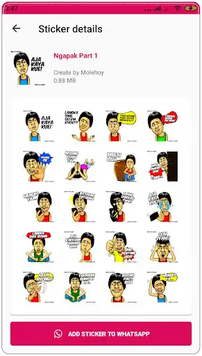 Play Stiker Ngapak WAStickerApps as an online game Stiker Ngapak WAStickerApps with UptoPlay