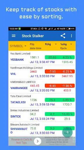 Play APK Stock Stalker: min-to-min NSE Stock Market analyst  and enjoy Stock Stalker: min-to-min NSE Stock Market analyst using 