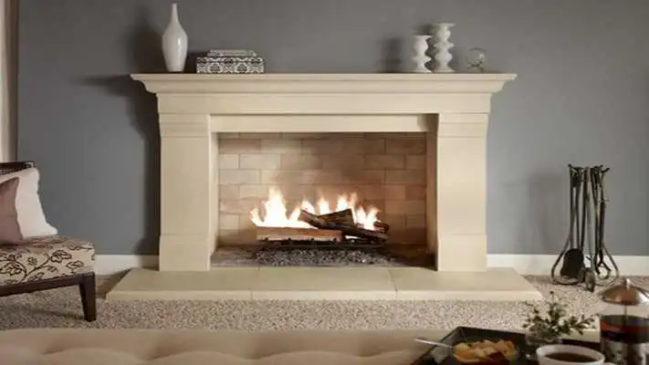 Play Stone fireplace. LiveWallpaper