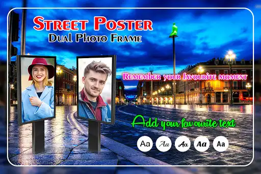 Play Street Poster Dual Photo Frame