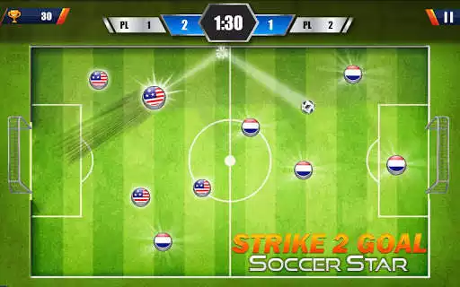 Play Strike 2 goal: Soccer League as an online game Strike 2 goal: Soccer League with UptoPlay