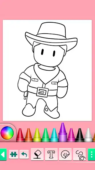 Play Stumble Guys Coloring Page  and enjoy Stumble Guys Coloring Page with UptoPlay