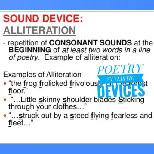 Play Stylistic devices in poetry. APK