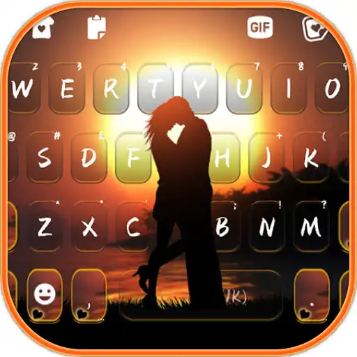 Play Sunset Couple Love Keyboard Background APK