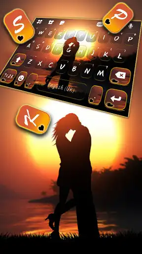 Play Sunset Couple Love Keyboard Background as an online game Sunset Couple Love Keyboard Background with UptoPlay