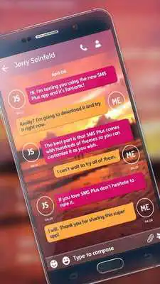 Play Sunset Messenger SMS Theme 2018