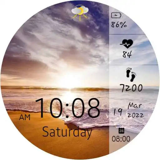 Play Sunset on beach Edge Panel APK