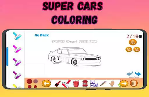 Play Super Cars Coloring Book as an online game Super Cars Coloring Book with UptoPlay