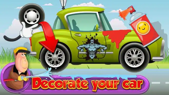 Play Super Car Wash Salon  Design