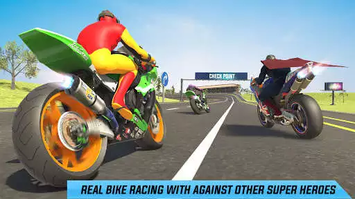 Play Superhero Bike Racing GT Stunt as an online game Superhero Bike Racing GT Stunt with UptoPlay