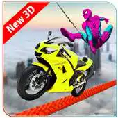 Free play online Superhero Bike Racing Stunt Impossible Track APK