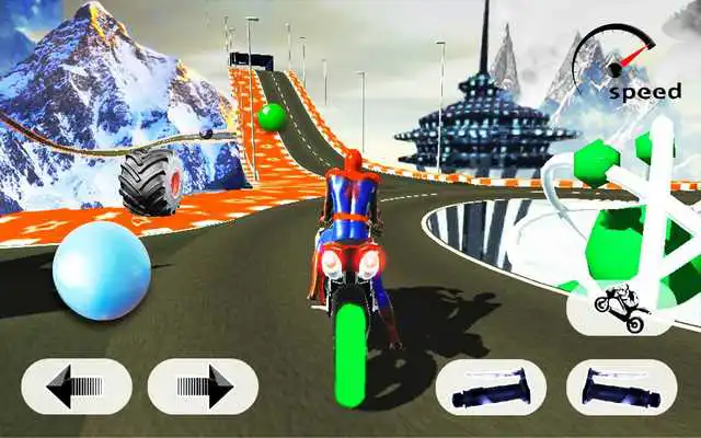 Play Superhero Bike Racing Stunt Impossible Track