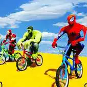 Free play online Superhero BMX Stunts Racing: Top Racing Games APK