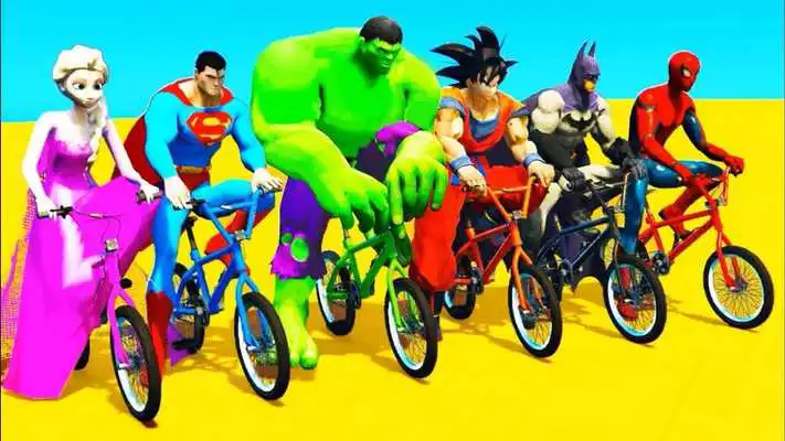 Play Superhero BMX Stunts Racing: Top Racing Games