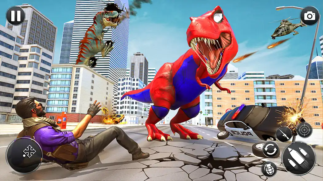 Play Superhero Dino Rampage Games as an online game Superhero Dino Rampage Games with UptoPlay