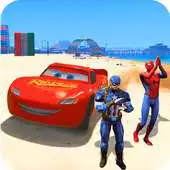 Free play online Superhero Hill Climb Legend Racing: Lightning Car APK