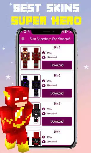 Play SUPER HERO Skin Mod For Minecraft PE as an online game SUPER HERO Skin Mod For Minecraft PE with UptoPlay