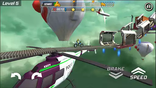 Play Super Motor Sky Stunt Racing - Extreme Bike Games as an online game Super Motor Sky Stunt Racing - Extreme Bike Games with UptoPlay