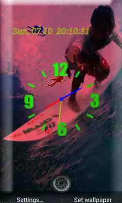 Play SurfingnClock 3D LiveWP