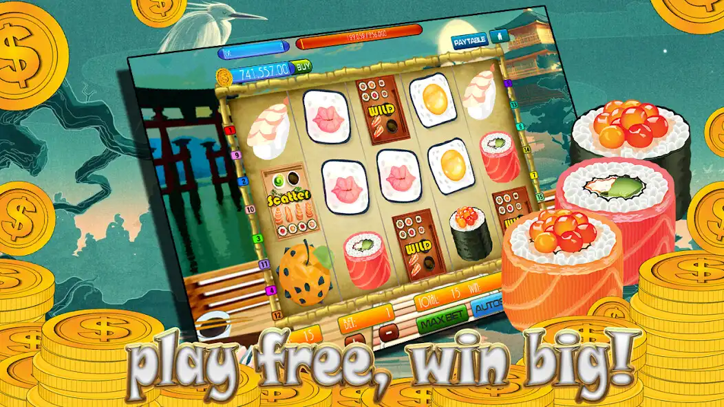 Play Sushi Slots 777  and enjoy Sushi Slots 777 with UptoPlay