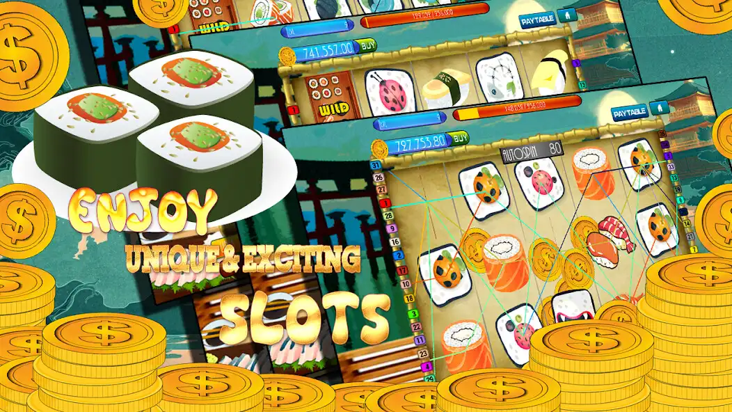 Play Sushi Slots 777 as an online game Sushi Slots 777 with UptoPlay