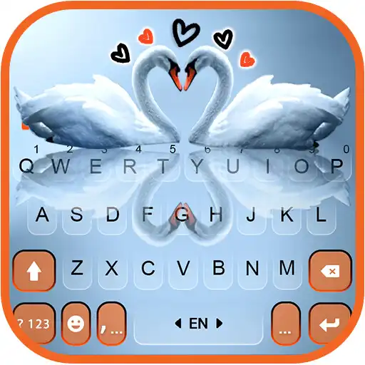 Play Swan Heart Love Keyboard Background APK