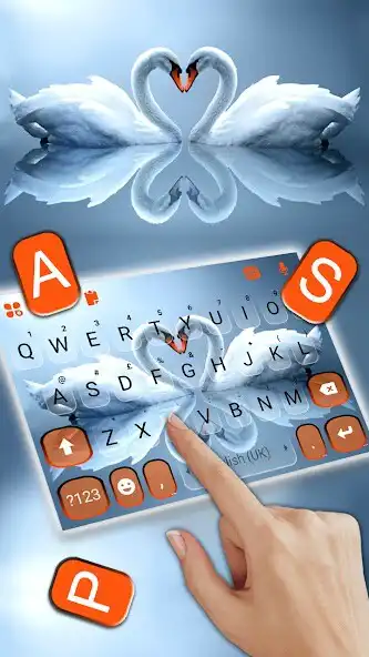 Play Swan Heart Love Keyboard Background as an online game Swan Heart Love Keyboard Background with UptoPlay