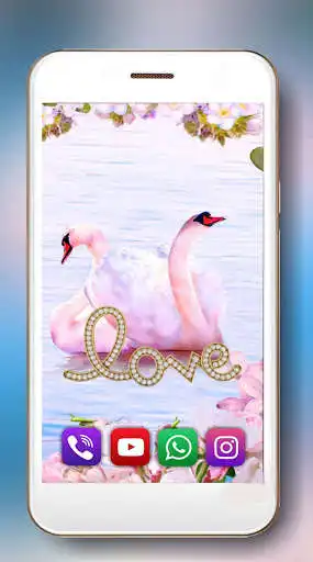 Play Swans Valentine Live Wallpaper as an online game Swans Valentine Live Wallpaper with UptoPlay