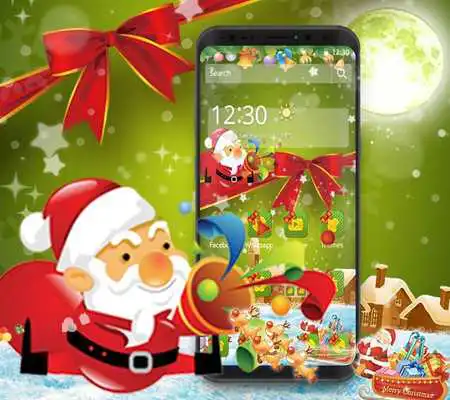 Play sweet Christmas theme luxuriant wallpaper